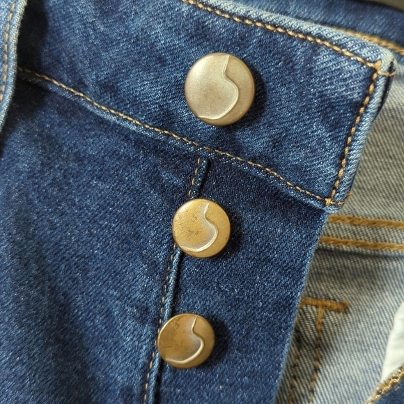 Joe's Jeans The Callie Dark Wash High Rise Cropped Boot Cut Button Fly Jeans 25 - Picture 10 of 14